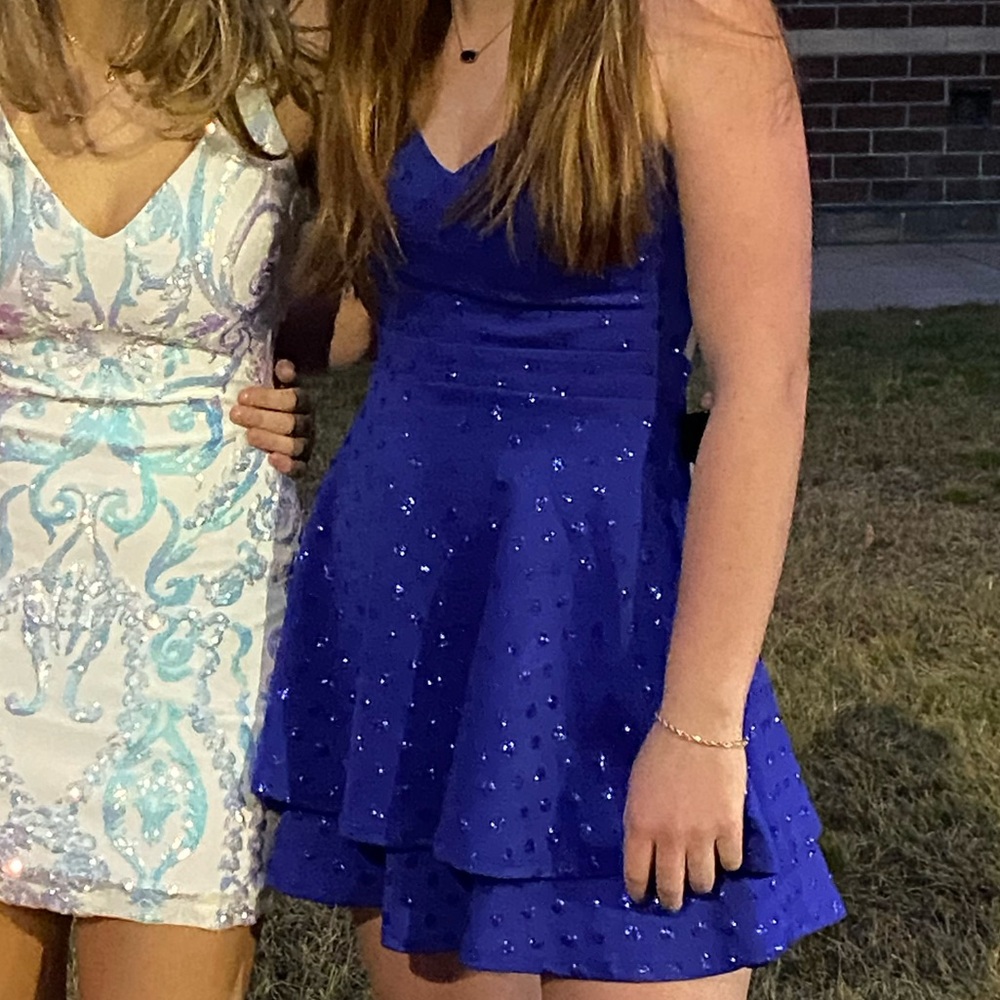 semi formal blue dress
